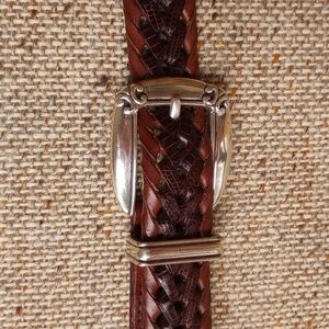 Fossil Woven Leather Belt